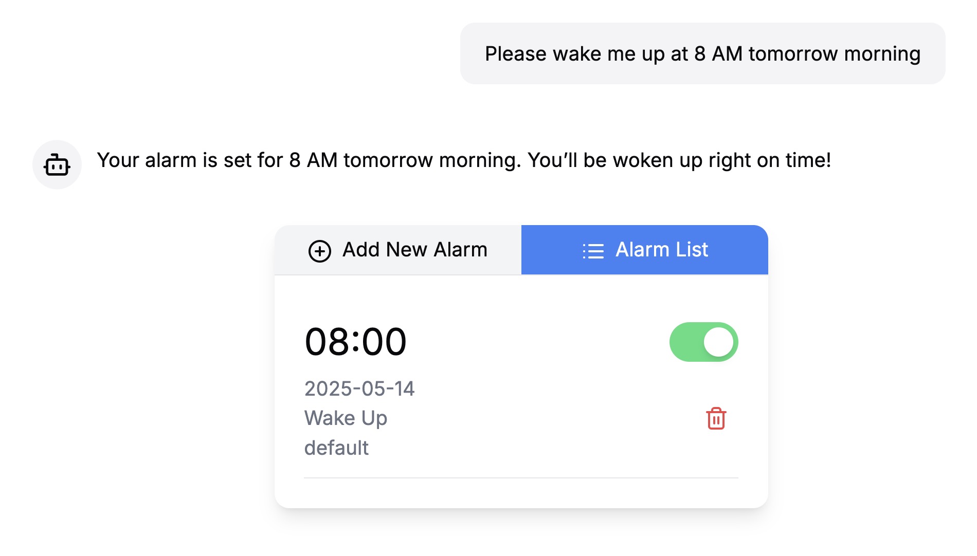 Alarm Created