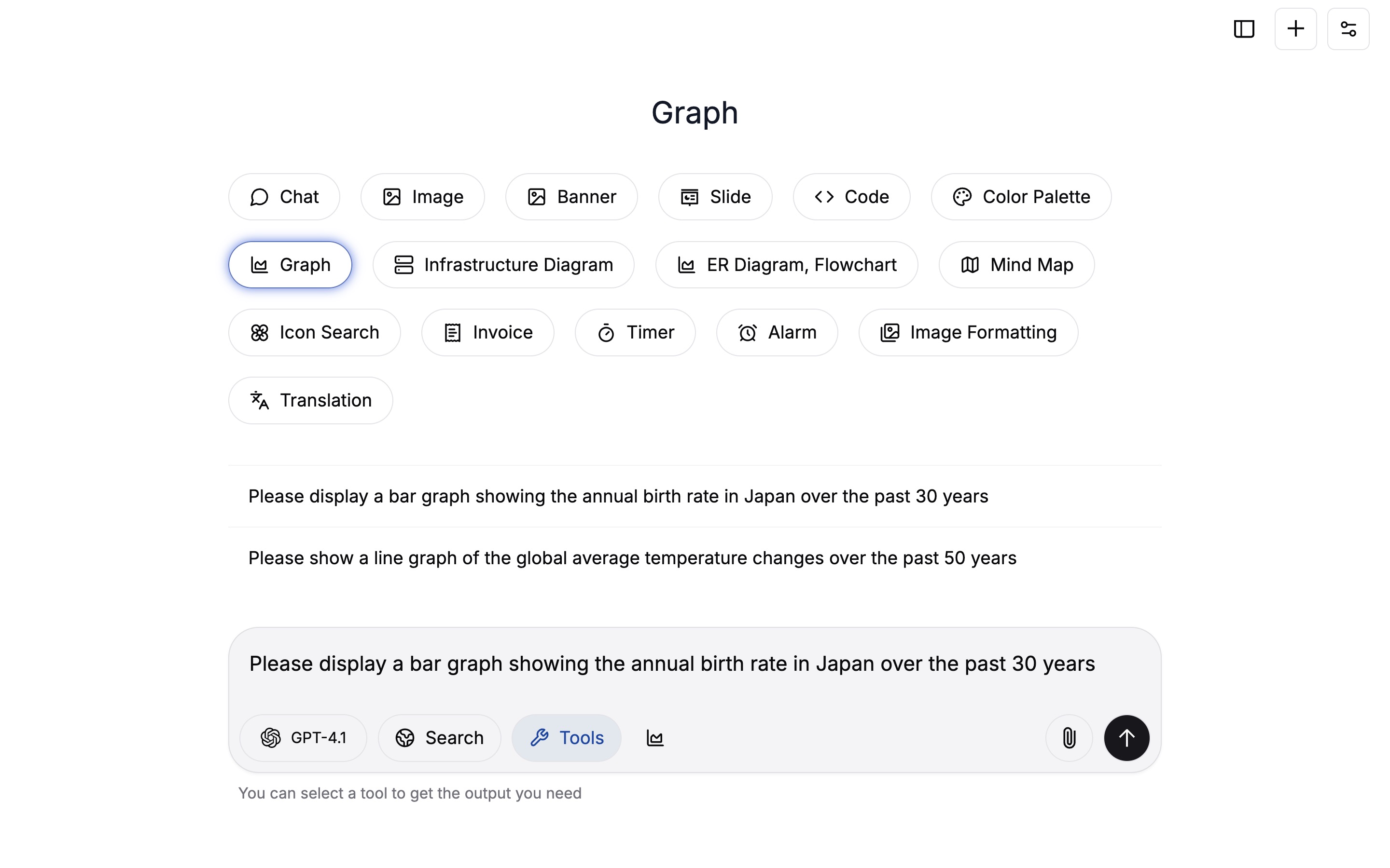 Selecting the Graph Generator Tool