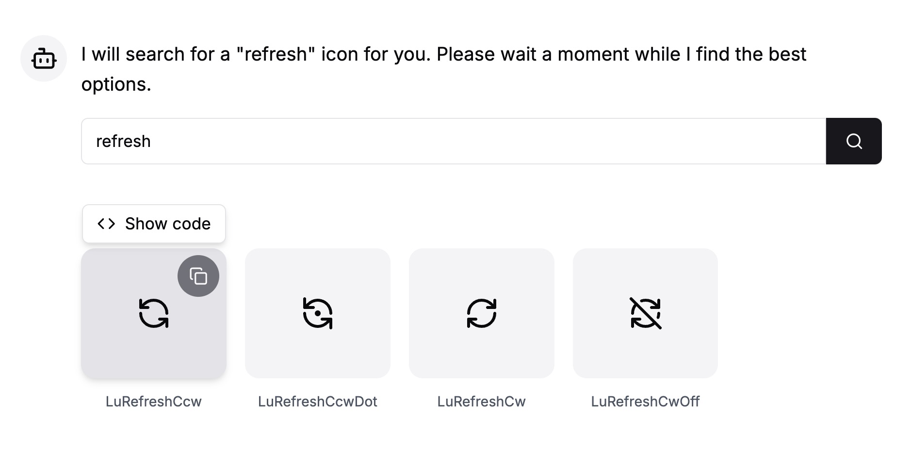 Getting SVG Code for Icons