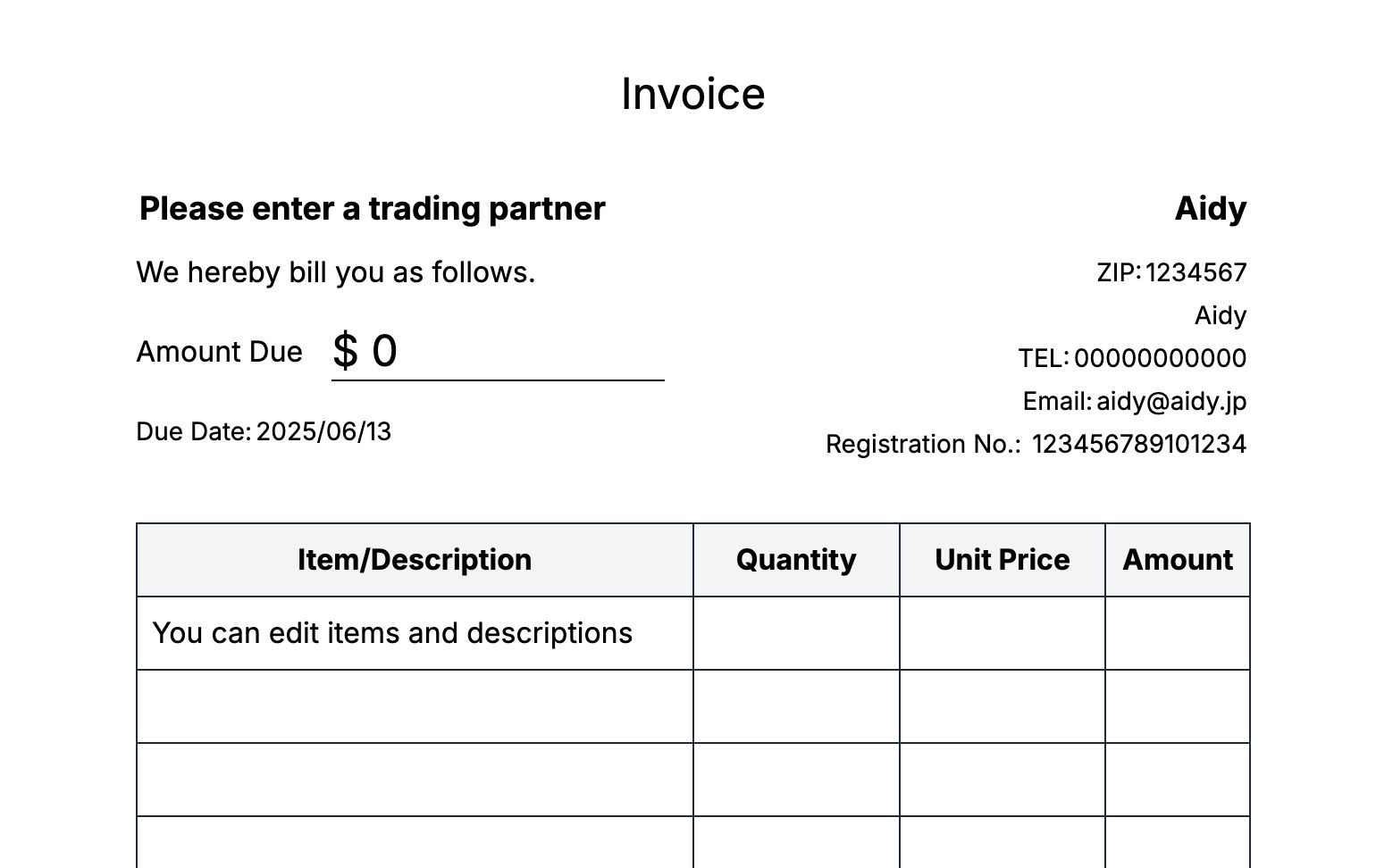 Invoice Generator Tool