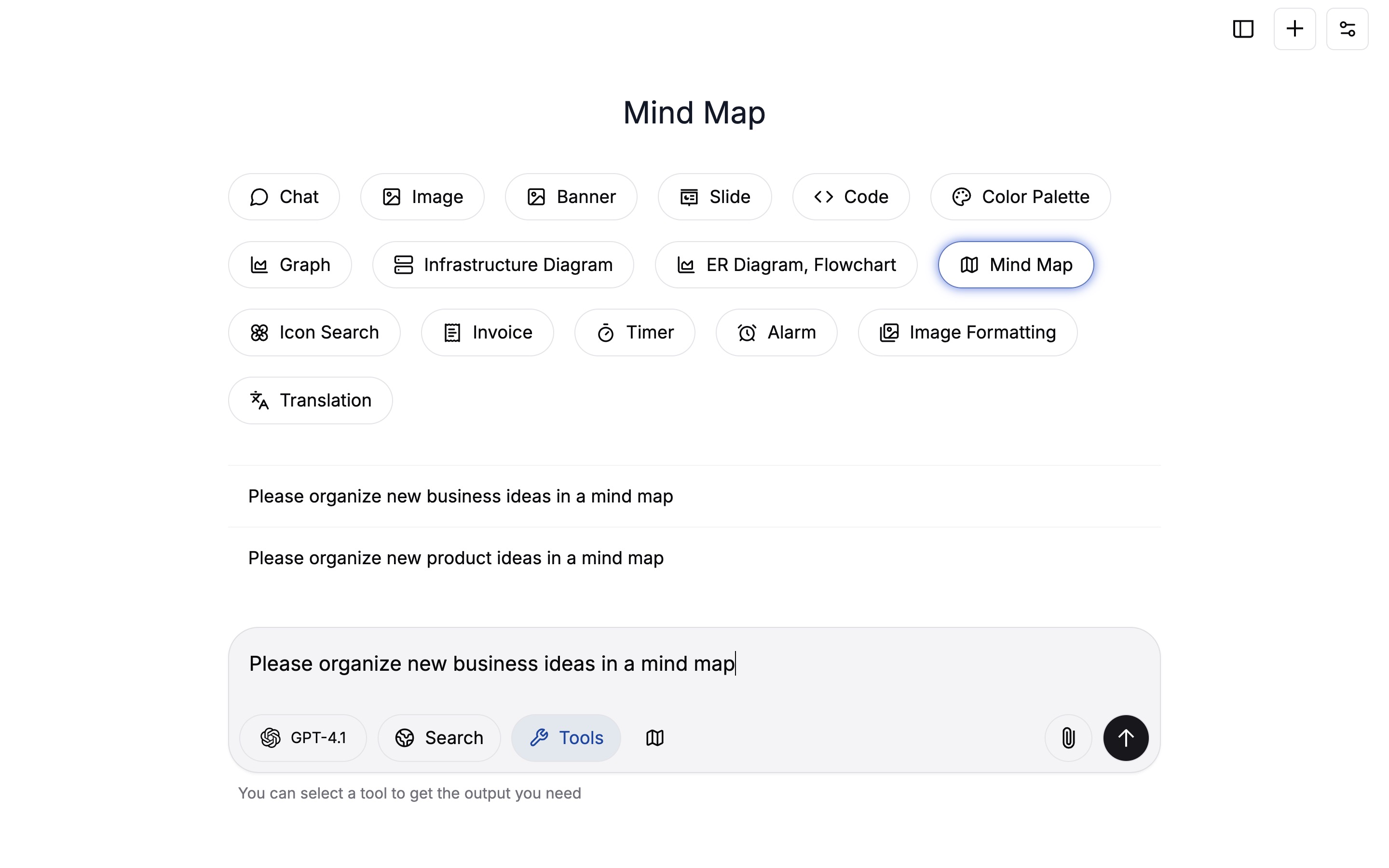 Calling the Mindmap Creator Tool